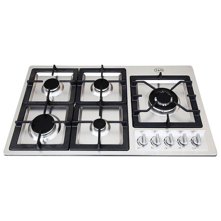 اجاق گاز صفحه‌ ای استیل تی اند دی مدل TD117 T And D TD117 Steel Gas Hob